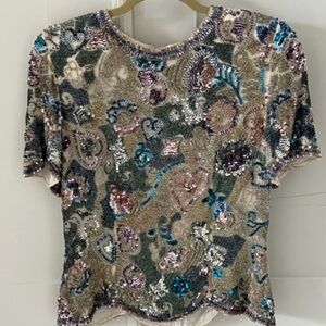 Vintage Sequin & Bead Women’s Top